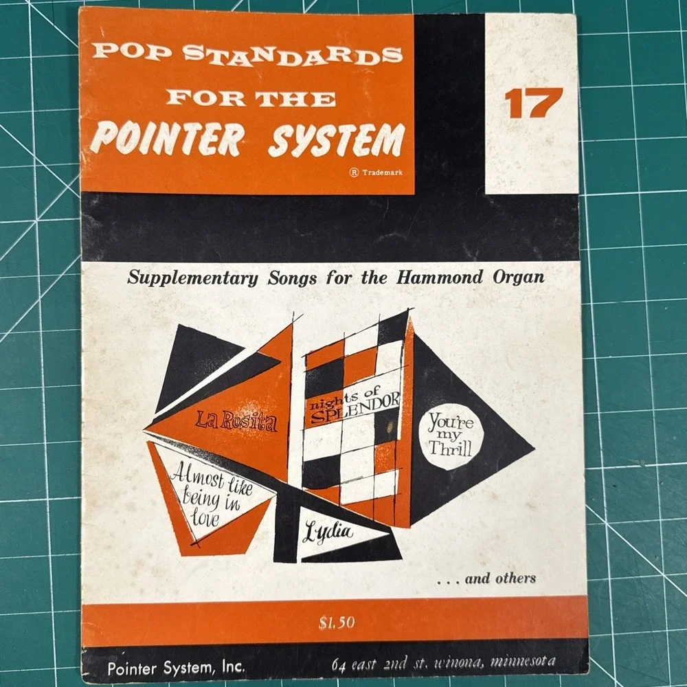 Pop Standards for the Pointer System 17 for Hammond Organ 18‎ Songs Music VTG